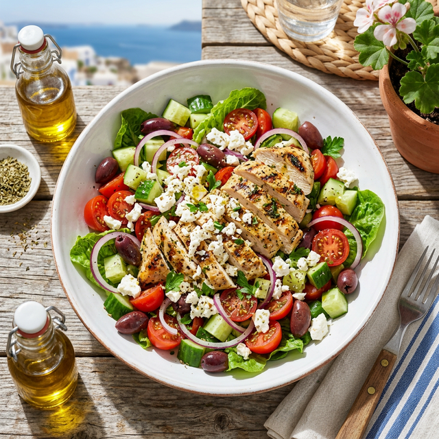 Greek Salad with Chicken