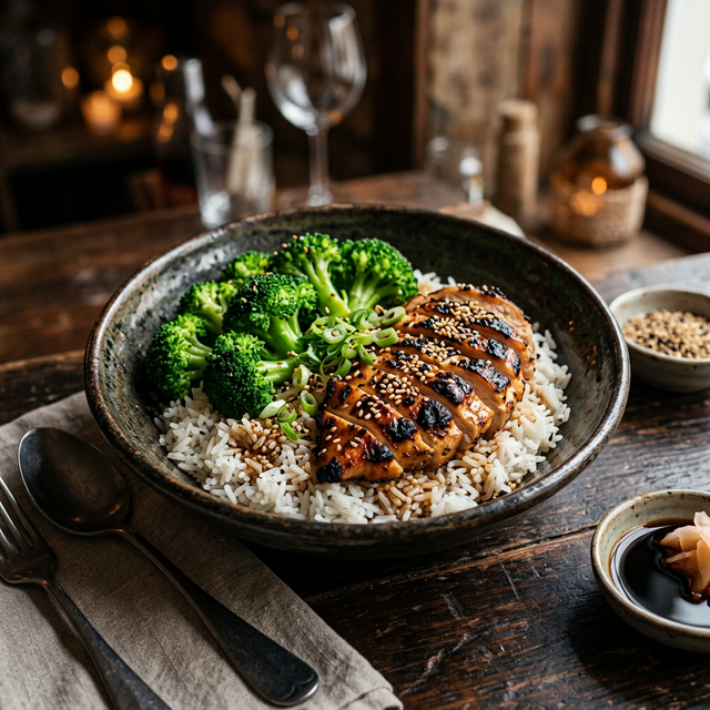 Chicken Rice Bowl with Broccoli